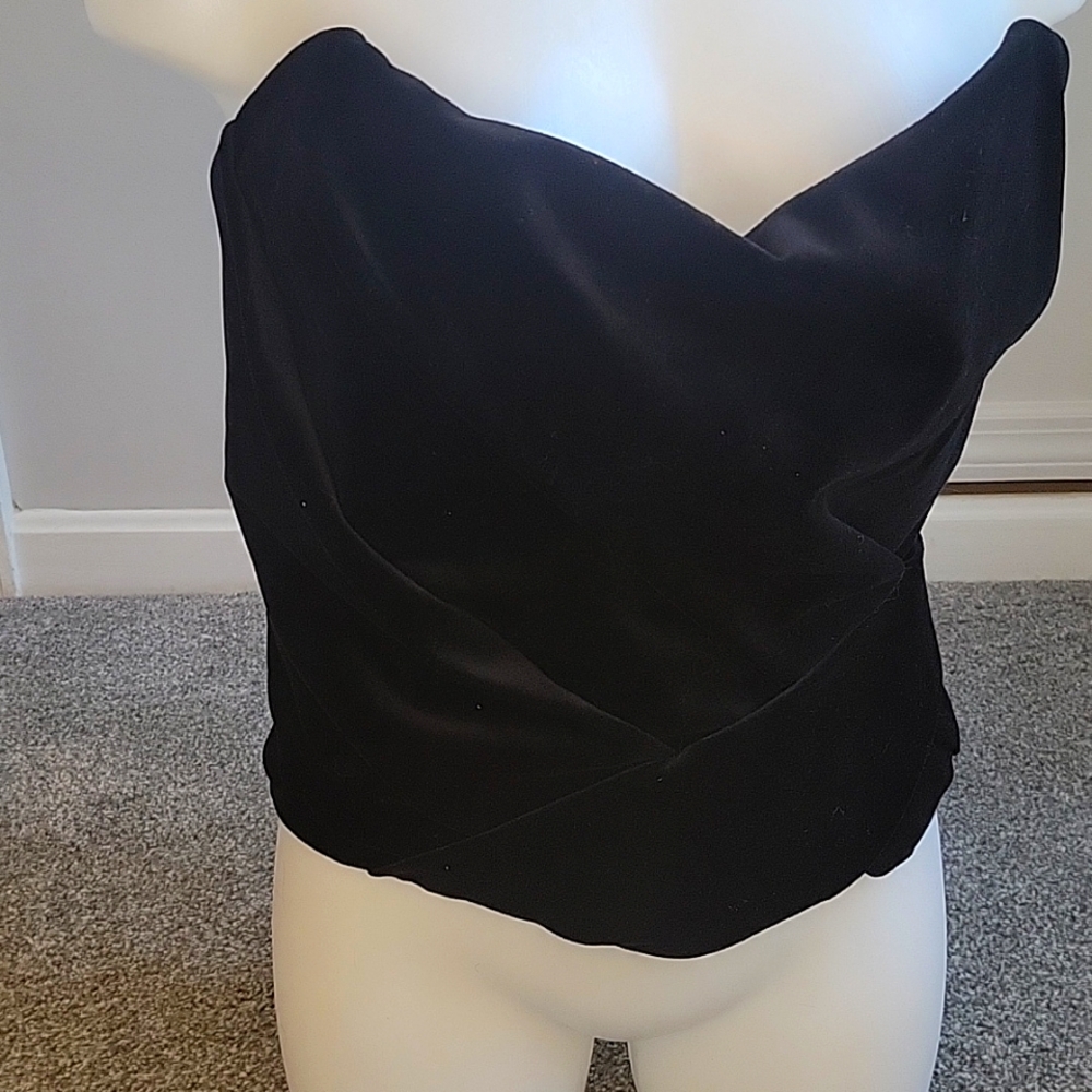 Zara black velvet corset top size Medium
